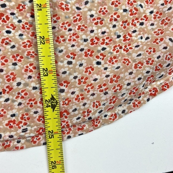 See u Soon Floral  Semi Sheer Long Sleeve Top with Ruffle - Picture 7 of 10